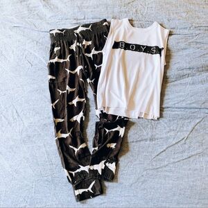 RARE♥️BOYS + ARROWS MUSCLE TEE TANK TOP S GRAPHIC WHITE BLACK T SHIRT